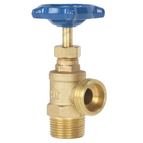 Homewerks 3/4 in. MIP X 3/4 in. MHT Brass Boiler Drain