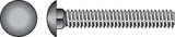 HILLMAN 0.375 in. X 1 in. L Stainless Steel Carriage Bolt 25 pk