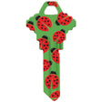 HILLMAN Wackey Lady Bugs House/Office Universal Key Blank SC1 Single, Pack of 6