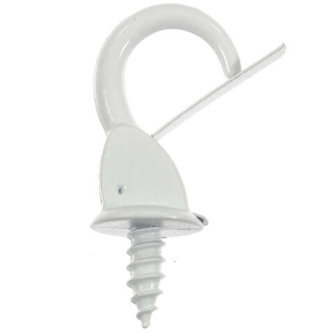 Ace Medium White Steel 1.375 in. L Cup Hook 10 lb 4 pk, Pack of 5