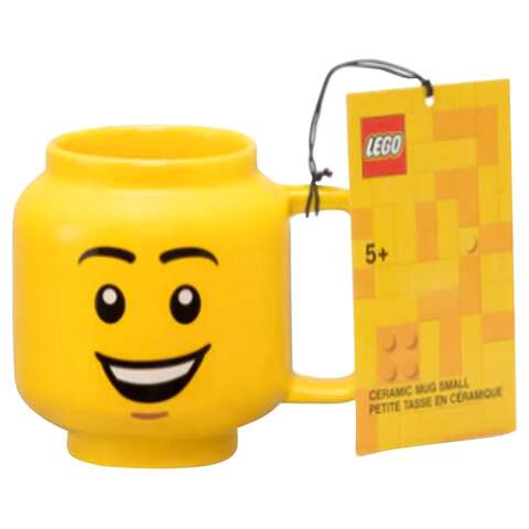 LEGO 7.6 oz Yellow BPA Free Happy Mug, Pack of 8