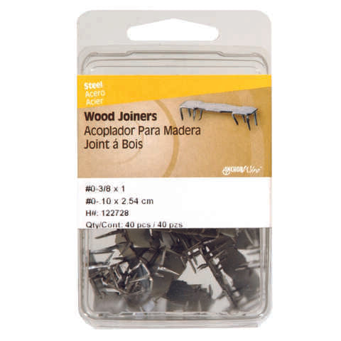 HILLMAN 3/8 in. Wood Joiner Galvanized Steel Wood Joiner Flat Head 30 pk, Pack of 5