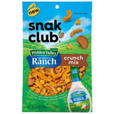Snak Club Hidden Valley Ranch Snack Mix 2.5 oz Bagged, Pack of 6