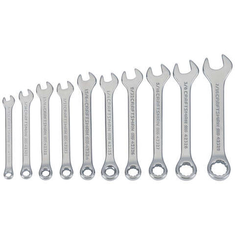 Craftsman 12 Point SAE Ignition Combination Wrench Set 10 pc