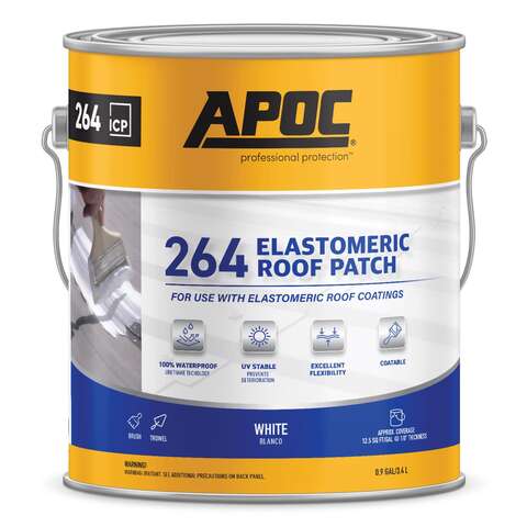 APOC Gloss White Elastomeric Roof Sealant 1 gal, Pack of 4