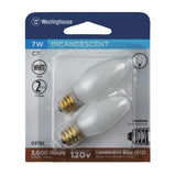 Westinghouse 7 W C7 Specialty Incandescent Bulb E12 (Candelabra) White 2 pk, Pack of 10