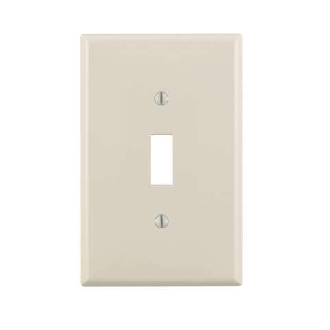 Leviton Almond 1 gang Nylon Toggle Wall Plate 10 pk