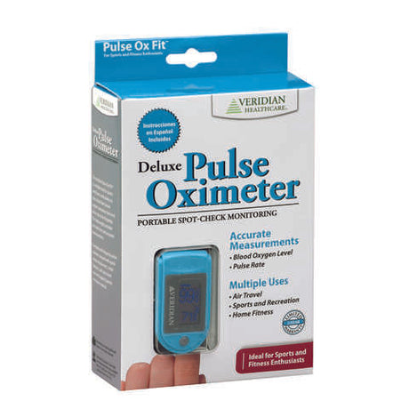 Veridian Healthcare Deluxe Blue/Gray Pulse Oximeter 1 pk