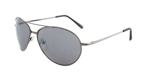 Piranha Aviator Unisex Silver Frame Gray Lens Sunglasses, Pack of 6