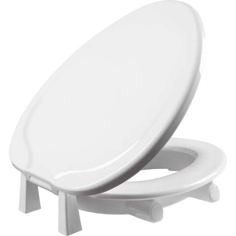 Bemis Independence Asurance Elongated White Plastic Toilet Seat, Pack of 2