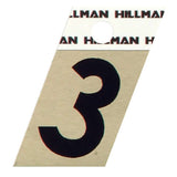 HILLMAN 1.5 in. Reflective Black Aluminum Self-Adhesive Number 3 1 pc, Pack of 6