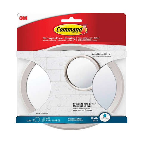 3M Command Small Plastic Bath Mirror 6.82 in. L 1 pk