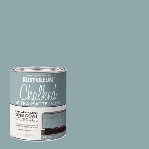 Rust-Oleum Chalked Ultra Matte Blue Harbor Water-Based Acrylic Chalk Paint 30 oz, Pack of 2