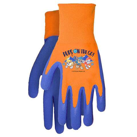 Midwest Quality Gloves Warner Bros Unisex Outdoor Garden Grip Gloves Blue/Orange Youth 6 pk, Pack of 6