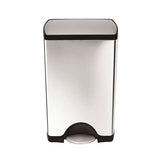 Simplehuman 10 gal Silver Stainless Steel Step Pedal Automatic Touchless Wastebasket
