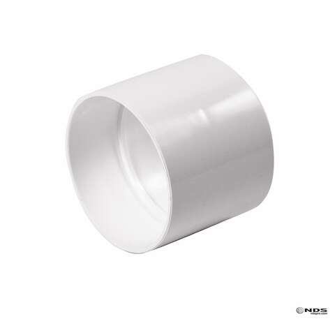 NDS Schedule 35 4 in. Hub each X 4 in. D Hub PVC Coupling 1 pk