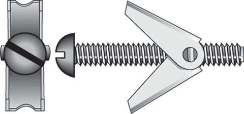 HILLMAN 1/4 in. D X 3 in. L Round Steel Toggle Bolt 1 pk, Pack of 6