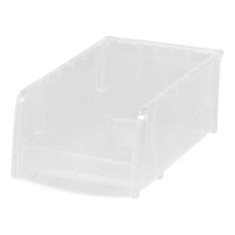 IRIS Clear Storage Bin 3 in. H X 4.5 in. W X 7.5 in. D Stackable, Pack of 12