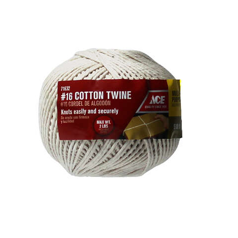 Ace #16 in. D X 510 ft. L White Wrapping Cotton Twine, Pack of 6