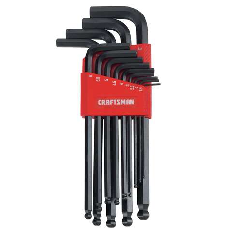 Craftsman Assorted Metric Long and Short Arm Ball End Hex Key Set 13 pc