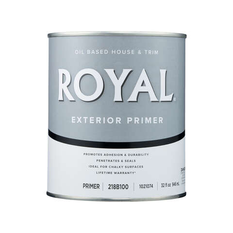 Royal Primer Flat Oil-Based Primer 1 qt, Pack of 4