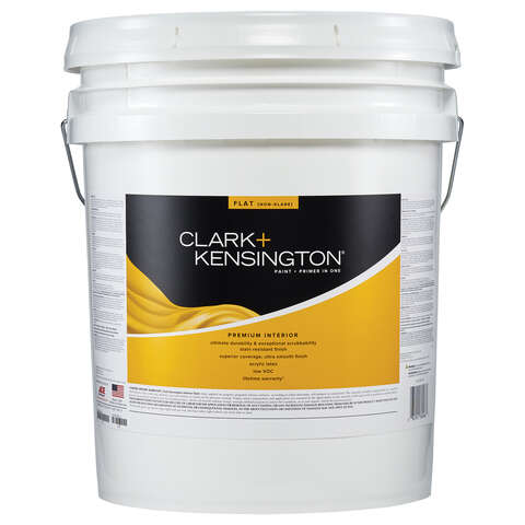 Clark+Kensington Flat Tint Base Mid-Tone Base Premium Paint Interior 5 gal