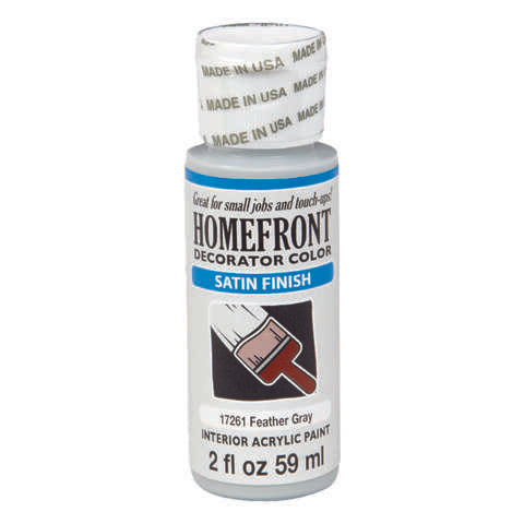 Homefront Satin Feather Gray Hobby Paint 2 oz, Pack of 3