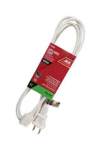 Ace 18/2 SPT-2 125 V 6 ft. L Appliance Cord