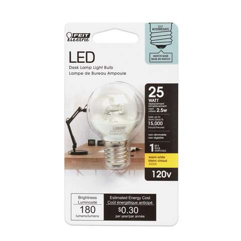 Feit S11 E17 (Intermediate) LED Bulb Warm White 25 Watt Equivalence 1 pk