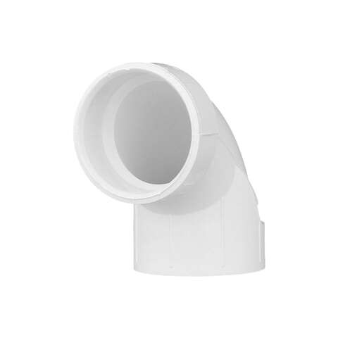 Charlotte Pipe Schedule 40 1-1/2 in. Hub X 1-1/2 in. D Hub PVC 90 Degree Elbow 1 pk