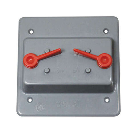 Sigma Engineered Solutions Square Plastic 2 gang 4.84 in. H X 4.84 in. W Toggle Switch Cover