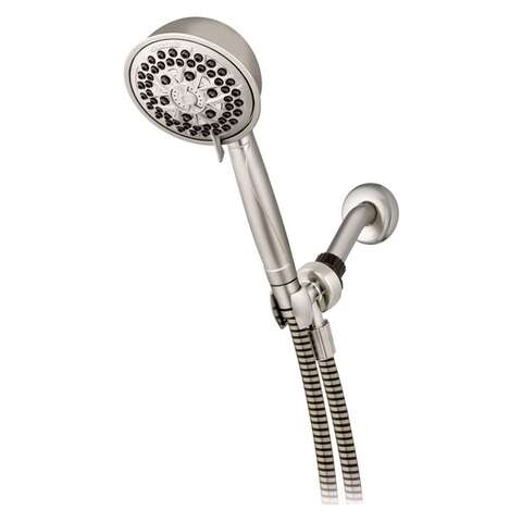 Waterpik PowerPluse Massage Brushed Nickel 7 settings Handheld Showerhead 1.8 gpm