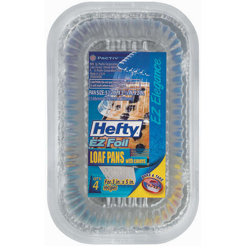 Hefty EZ Foil 3 in. W X 5 in. L Mini Loaf Pan Silver, Pack of 9