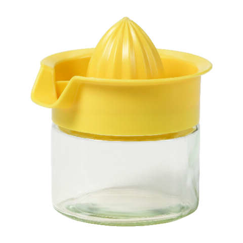 Lifetime Clear/Yellow Glass/Plastic Manual Juice Press 12 oz, Pack of 6