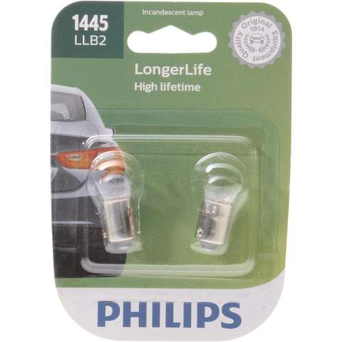 Philips LongerLife Incandescent Parking/Stop/Tail/Turn Miniature Automotive Bulb 1445LLB2