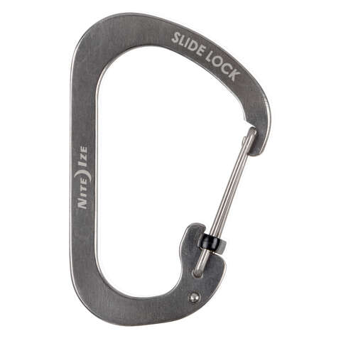 Nite Ize SlideLock 3.1 in. D Stainless Steel Silver Carabiner Key Holder