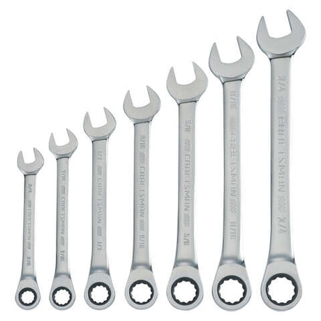 Craftsman 12 Point SAE Ratcheting Combination Wrench Set 7 pc