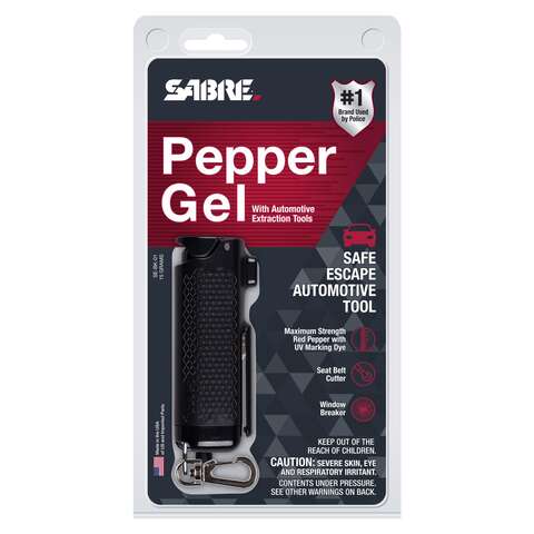 Sabre Safe Escape Black Plastic Gel Pepper Spray