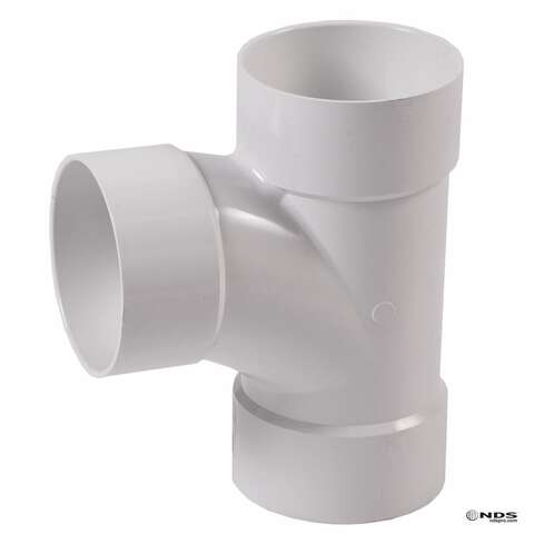 NDS Schedule 35 3 in. Hub each X 3 in. D Hub PVC Sanitary Tee 1 pk