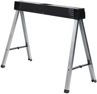 STANLEY STST11151 Fold-Up Sawhorse, 800 lb, 4 in W, 5 in H, 40 in D, Metal/Polypropylene, Gray