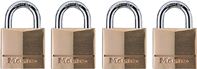 Master Lock 120Q Padlock, Keyed Alike Key, 5/32 in Dia Shackle, Steel Shackle, Brass Body, 3/4 in W Body