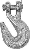 Campbell T9503515 Clevis Grab Hook, 3/8 in, 6600 lb Working Load, 70 Grade, Steel, Yellow Chrome