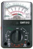 Gardner Bender GMT-312 Multimeter, Analog Display, Functions: AC Voltage, Continuity, DC Current, DC Voltage, Resistance, Black