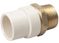 B & K 164-303NL Transition Pipe Adapter, 1/2 in, Solvent x MIP, Brass/CPVC
