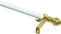 Kenney KN387/1 Cafe Rod, 7/16 in Dia, 48 to 84 in L, Metal, White