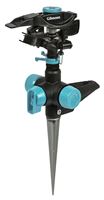 Gilmour 821933-1001 Sprinkler Spike with On/Off Switch, Spigot, 43 ft, Circular, Adjustable Nozzle, Metal/Plastic