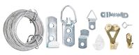 National Hardware N260-403 Mirror Hanging Kit, 20 to 50 lb, Steel, Zinc Plated, Wall Mounting