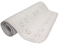 Zenna Home 79WW04 Foam Shower Mat, 36 in L, 17 in W, PVC, White, Pack of 4