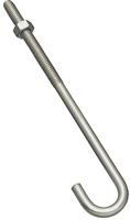 National Hardware 2195BC Series N232-934 J-Bolt, 5/16 in Thread, 3 in L Thread, 7 in L, 160 lb Working Load, Steel, Zinc, Pack of 10