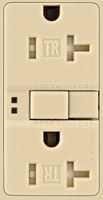 Eaton Wiring Devices TRSGF20V GFCI Duplex Receptacle, 2 -Pole, 20 A, 125 V, Back, Side Wiring, NEMA: 5-20R, Ivory